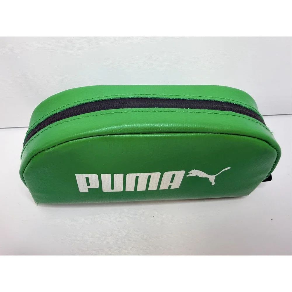 PUMA Eye Glass Sunglasses Carrying Case Zip Around Green Soft Sleeve